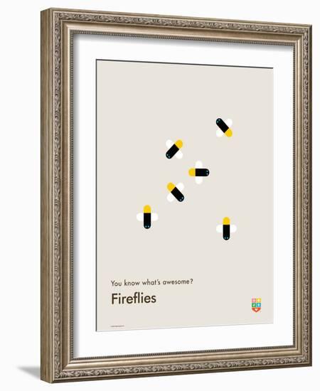 You Know What's Awesome? Fireflies (Gray)-Wee Society-Framed Art Print