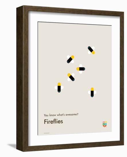 You Know What's Awesome? Fireflies (Gray)-Wee Society-Framed Art Print