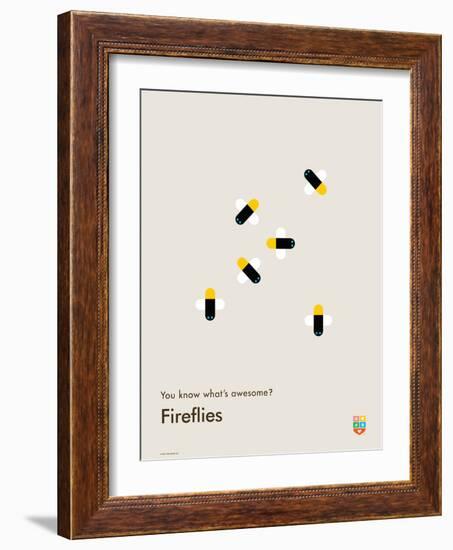 You Know What's Awesome? Fireflies (Gray)-Wee Society-Framed Art Print