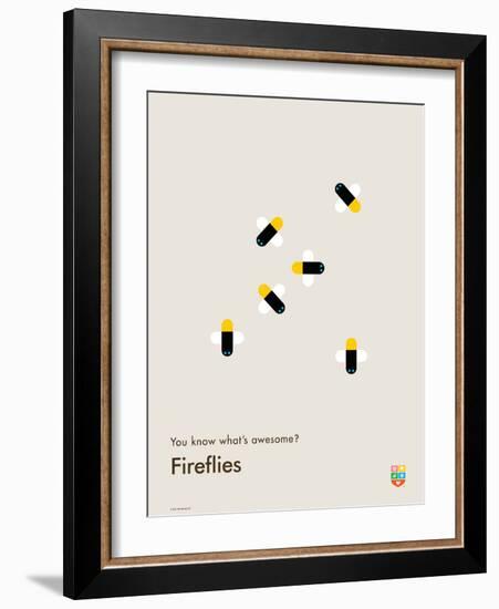 You Know What's Awesome? Fireflies (Gray)-Wee Society-Framed Art Print