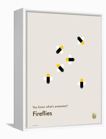 You Know What's Awesome? Fireflies (Gray)-Wee Society-Framed Stretched Canvas