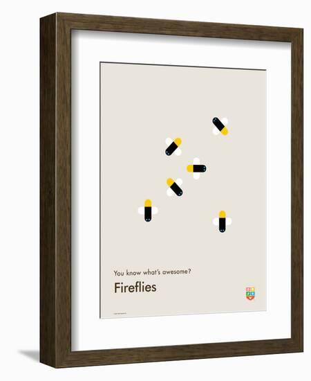 You Know What's Awesome? Fireflies (Gray)-Wee Society-Framed Premium Giclee Print