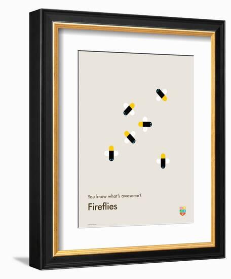 You Know What's Awesome? Fireflies (Gray)-Wee Society-Framed Premium Giclee Print