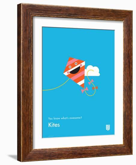 You Know What's Awesome? Kites (Blue)-Wee Society-Framed Art Print