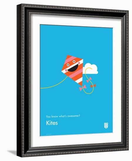 You Know What's Awesome? Kites (Blue)-Wee Society-Framed Art Print