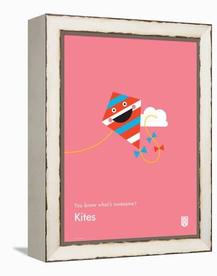 You Know What's Awesome? Kites (Pink)-Wee Society-Framed Stretched Canvas