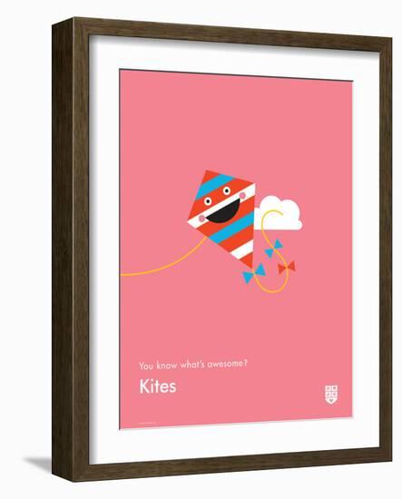 You Know What's Awesome? Kites (Pink)-Wee Society-Framed Art Print