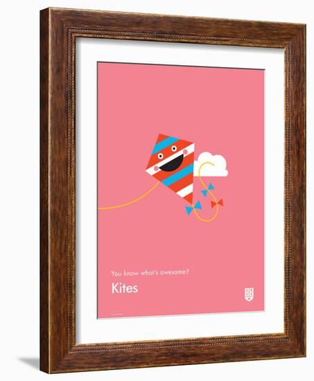 You Know What's Awesome? Kites (Pink)-Wee Society-Framed Art Print
