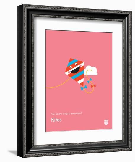 You Know What's Awesome? Kites (Pink)-Wee Society-Framed Premium Giclee Print