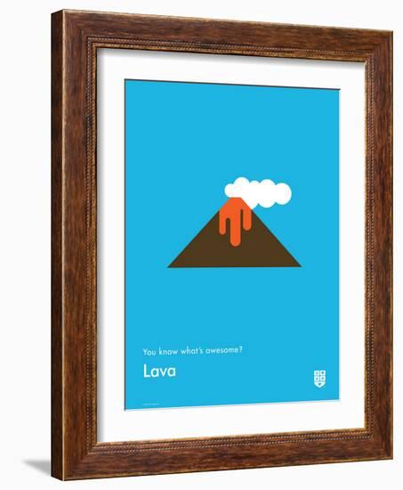 You Know What's Awesome? Lava (Blue)-Wee Society-Framed Art Print