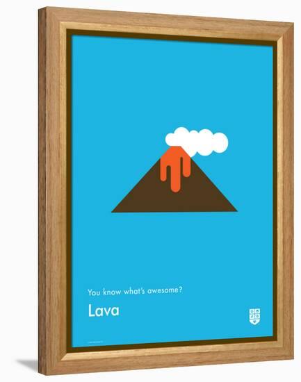 You Know What's Awesome? Lava (Blue)-Wee Society-Framed Stretched Canvas