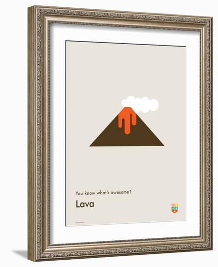 You Know What's Awesome? Lava (Gray)-Wee Society-Framed Art Print