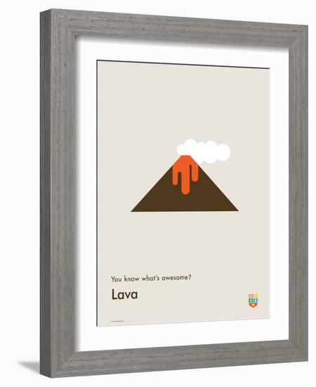 You Know What's Awesome? Lava (Gray)-Wee Society-Framed Art Print