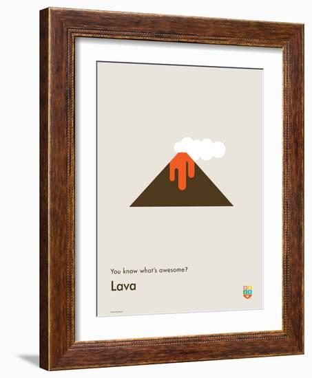 You Know What's Awesome? Lava (Gray)-Wee Society-Framed Art Print