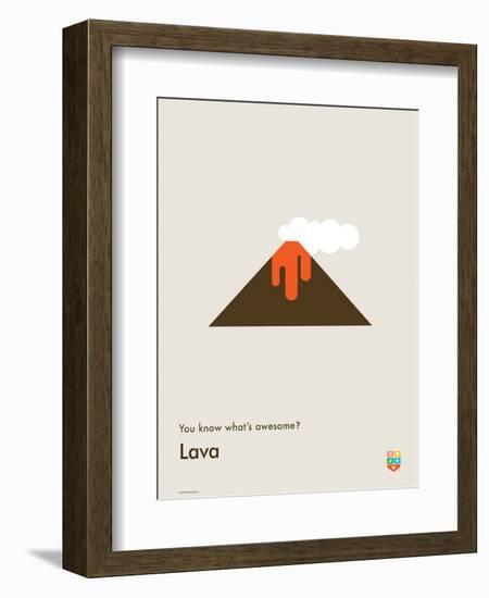 You Know What's Awesome? Lava (Gray)-Wee Society-Framed Premium Giclee Print