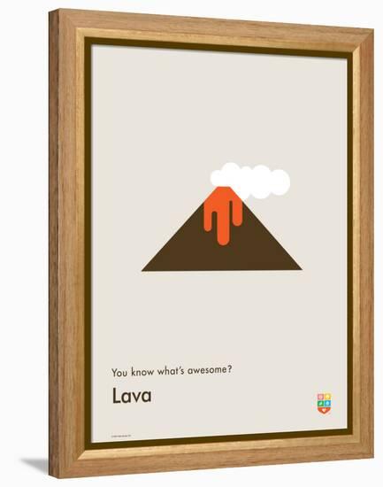 You Know What's Awesome? Lava (Gray)-Wee Society-Framed Stretched Canvas