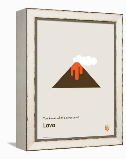 You Know What's Awesome? Lava (Gray)-Wee Society-Framed Stretched Canvas