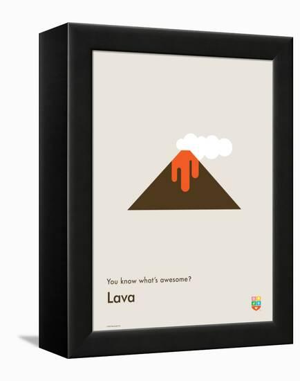 You Know What's Awesome? Lava (Gray)-Wee Society-Framed Stretched Canvas