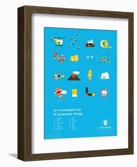 You Know What's Awesome? List (Blue)-Wee Society-Framed Art Print