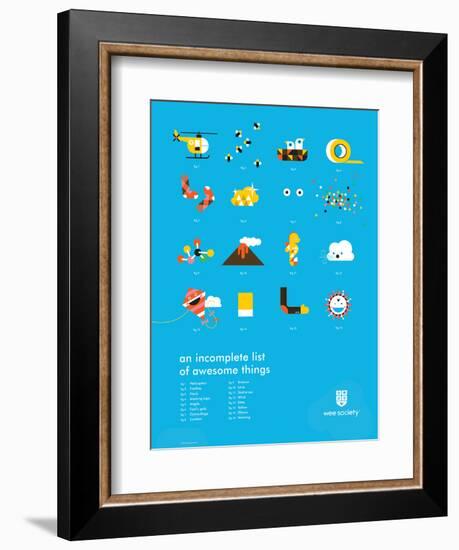 You Know What's Awesome? List (Blue)-Wee Society-Framed Art Print