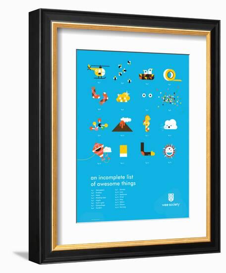 You Know What's Awesome? List (Blue)-Wee Society-Framed Premium Giclee Print