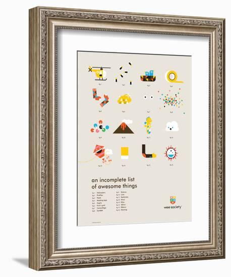 You Know What's Awesome? List (Gray)-Wee Society-Framed Premium Giclee Print