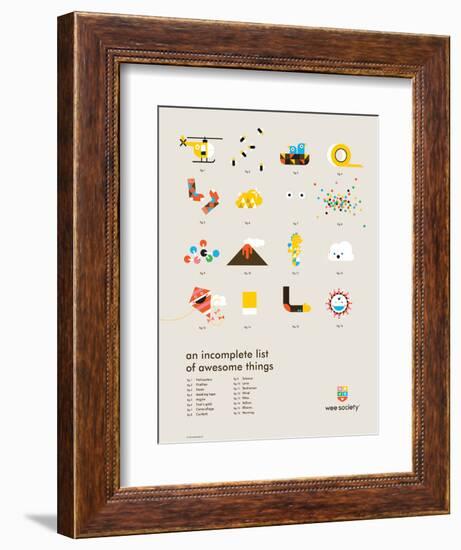 You Know What's Awesome? List (Gray)-Wee Society-Framed Premium Giclee Print