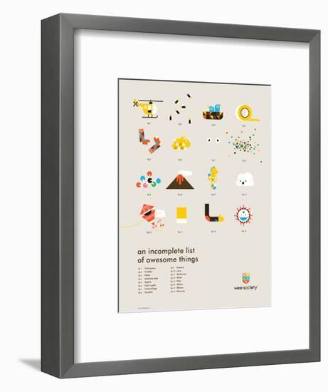 You Know What's Awesome? List (Gray)-Wee Society-Framed Art Print