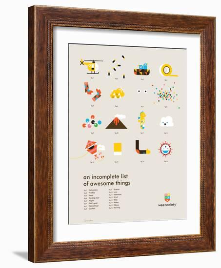 You Know What's Awesome? List (Gray)-Wee Society-Framed Art Print