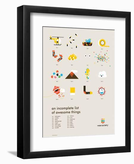 You Know What's Awesome? List (Gray)-Wee Society-Framed Premium Giclee Print