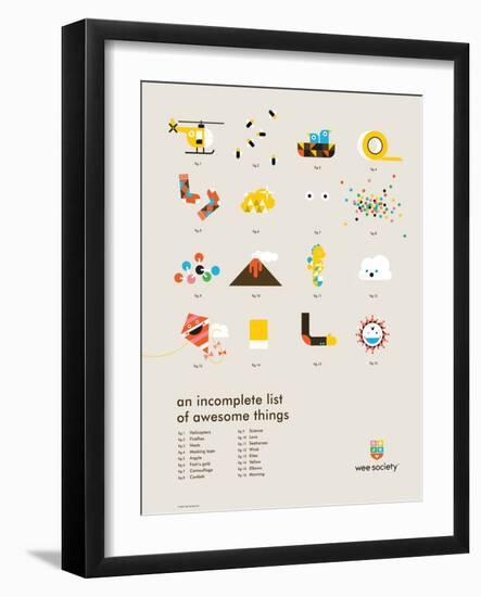 You Know What's Awesome? List (Gray)-Wee Society-Framed Art Print