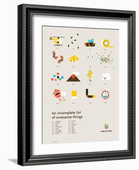 You Know What's Awesome? List (Gray)-Wee Society-Framed Art Print