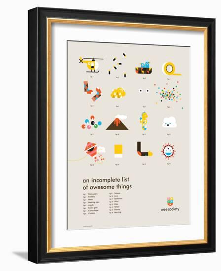 You Know What's Awesome? List (Gray)-Wee Society-Framed Art Print