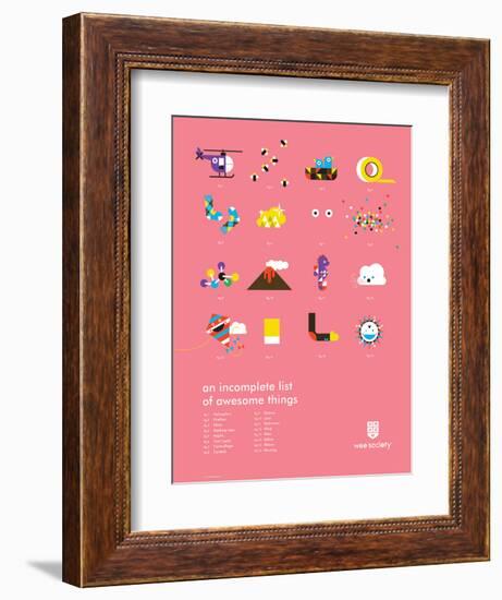 You Know What's Awesome? List (Pink)-Wee Society-Framed Premium Giclee Print