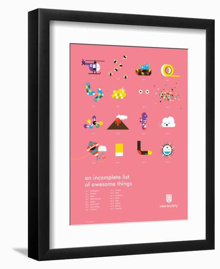 You Know What's Awesome? List (Pink)-Wee Society-Framed Premium Giclee Print