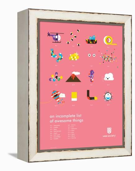 You Know What's Awesome? List (Pink)-Wee Society-Framed Stretched Canvas