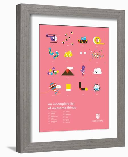 You Know What's Awesome? List (Pink)-Wee Society-Framed Art Print