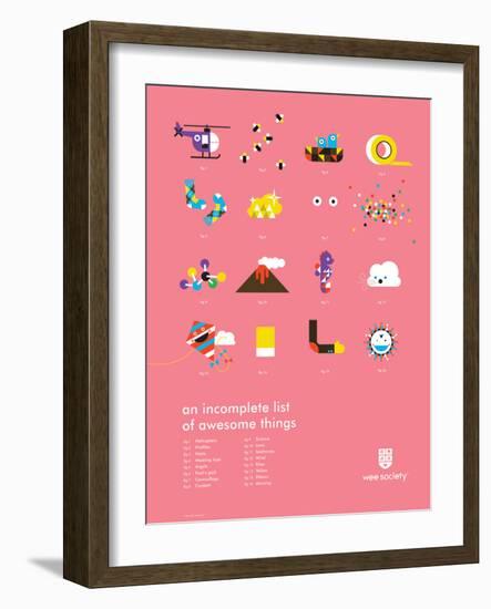 You Know What's Awesome? List (Pink)-Wee Society-Framed Art Print