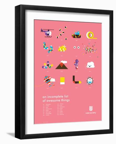 You Know What's Awesome? List (Pink)-Wee Society-Framed Art Print