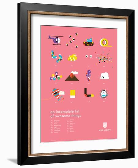 You Know What's Awesome? List (Pink)-Wee Society-Framed Art Print