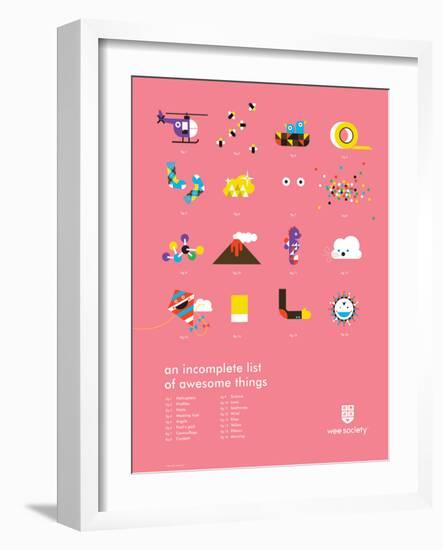 You Know What's Awesome? List (Pink)-Wee Society-Framed Art Print