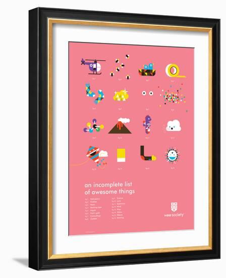 You Know What's Awesome? List (Pink)-Wee Society-Framed Art Print