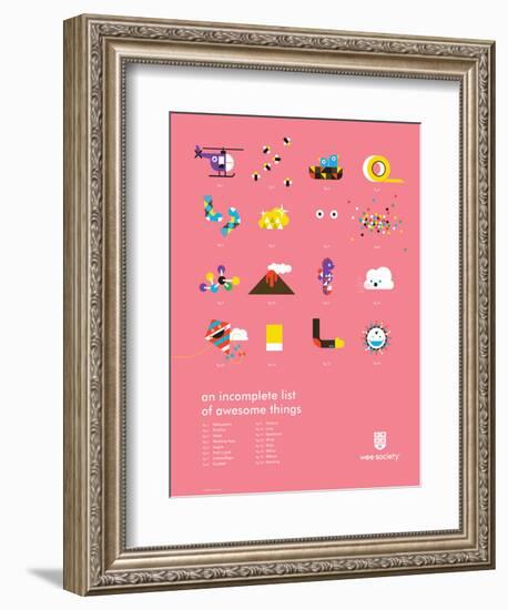 You Know What's Awesome? List (Pink)-Wee Society-Framed Art Print