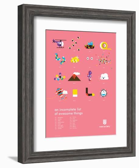 You Know What's Awesome? List (Pink)-Wee Society-Framed Art Print