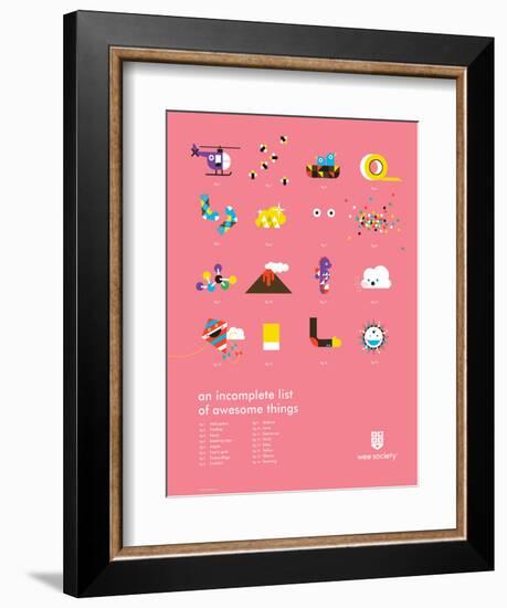 You Know What's Awesome? List (Pink)-Wee Society-Framed Art Print