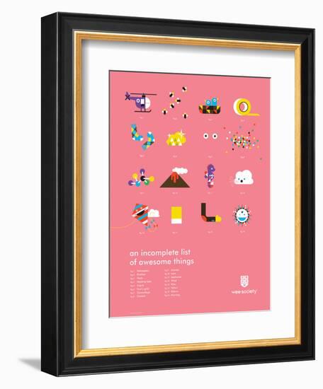 You Know What's Awesome? List (Pink)-Wee Society-Framed Art Print