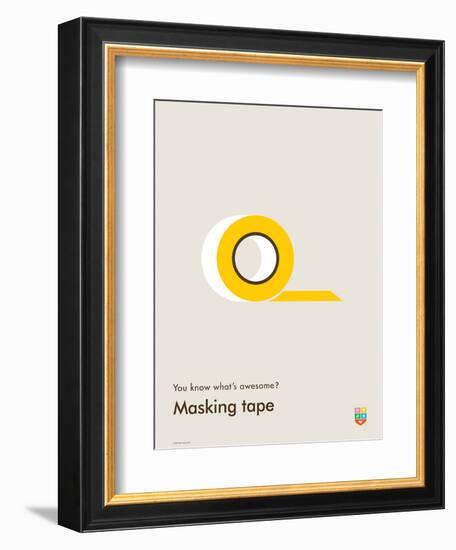 You Know What's Awesome? Masking tape (Gray)-Wee Society-Framed Art Print