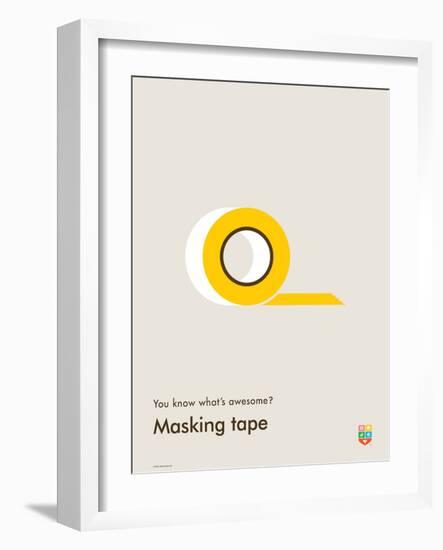 You Know What's Awesome? Masking tape (Gray)-Wee Society-Framed Art Print