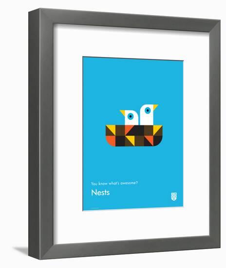 You Know What's Awesome? Nests (Blue)-Wee Society-Framed Art Print