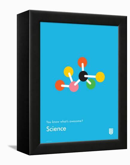 You Know What's Awesome? Science (Blue)-Wee Society-Framed Stretched Canvas